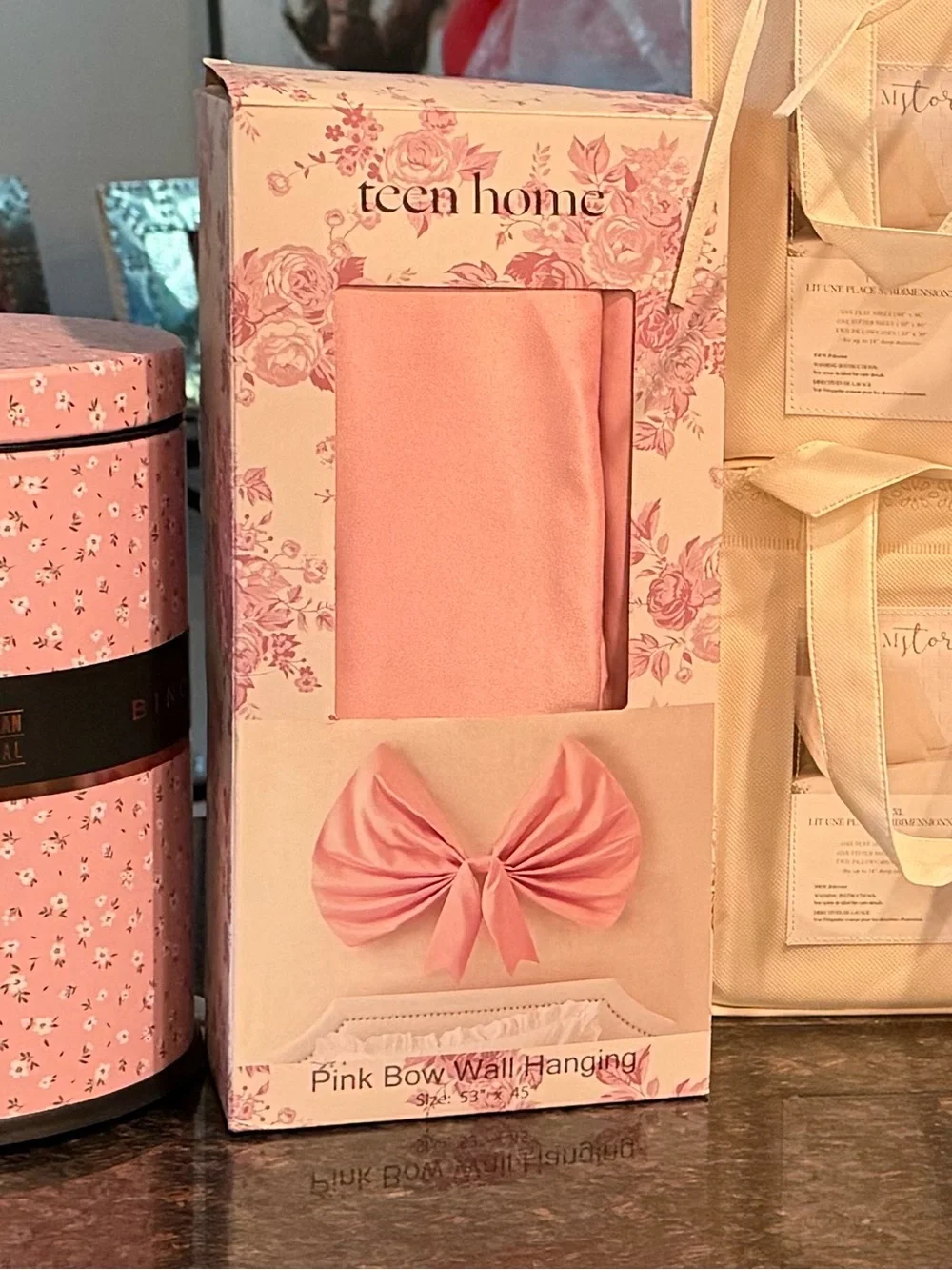 Pink Bow Wall Hanging - Pink